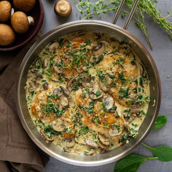 Creamy Parmesan Mushroom Chicken - Recipe photo by Foodtasia