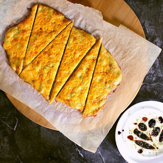 Cheesy Keto Flatbread - Recipe photo by mamabearscookbook