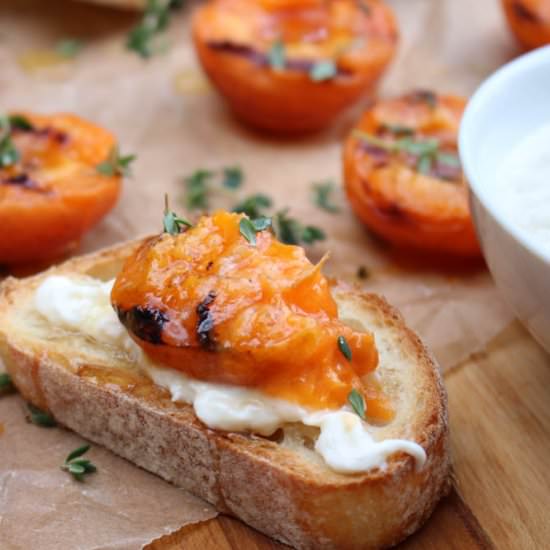 Honey and Thyme Grilled Apricots - Recipe photo by KrazyKitchenMom