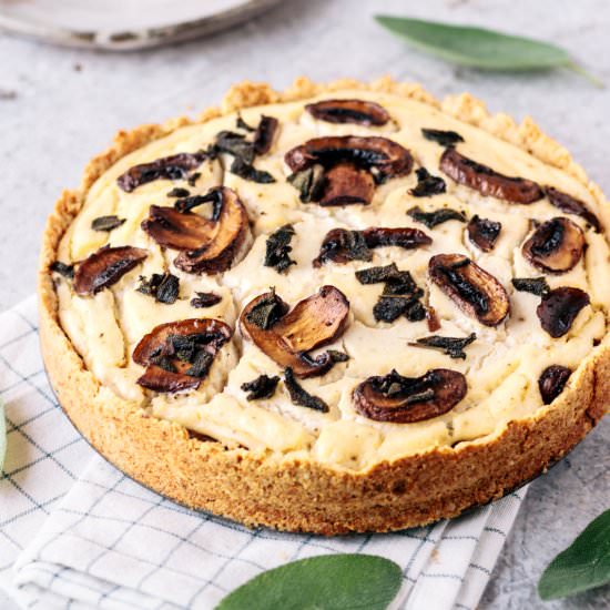 Vegan Creamy Mushroom Sage Tart - Recipe photo by myvibrantkitchen