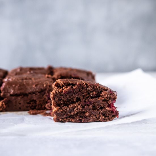 Chocolate and Raspberry Brownies - Recipe photo by sarahbellnutrition