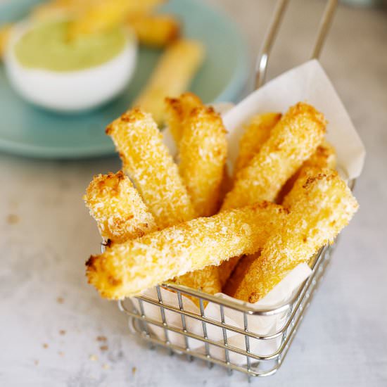 Oven Baked Haloumi Cheese Sticks - Recipe photo by kidseatbyshanai