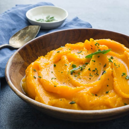 Maple Butternut Puree - Recipe photo by garlic and zest