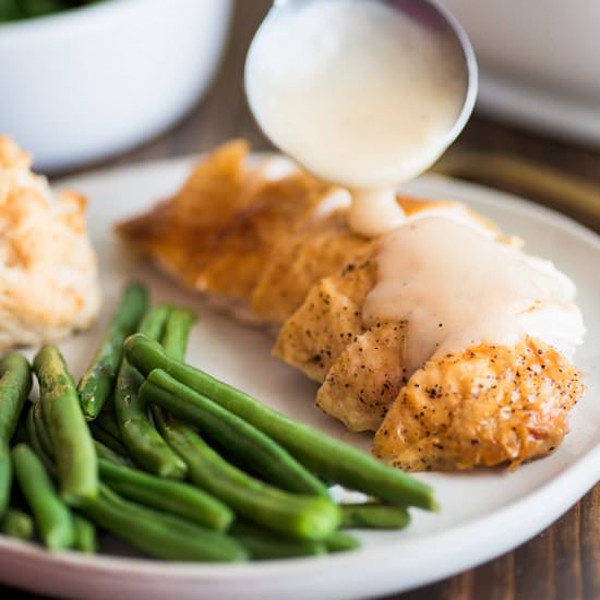 How to Make Gravy From Drippings - Recipe photo by BakingMischief