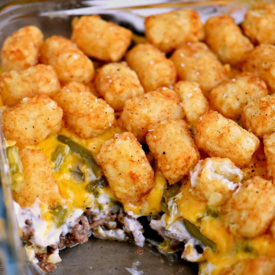 The BEST Tater Tot Casserole - Recipe photo by MomOnTimeout