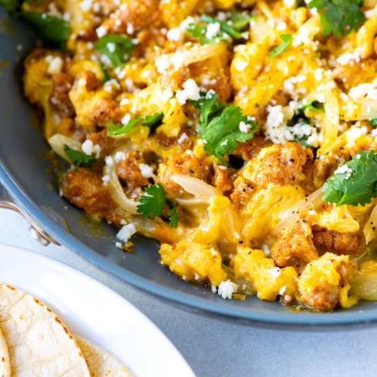Chorizo and Eggs Breakfast Skillet - Recipe photo by inspiredtaste