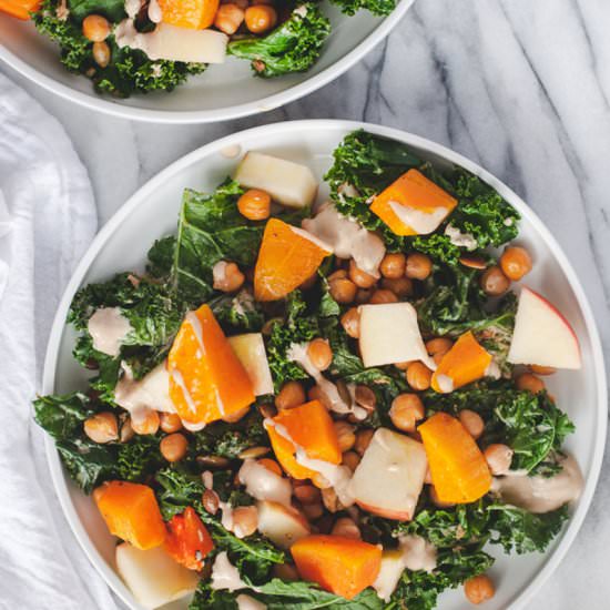 Warm Kale Salad with Roasted Butter - Recipe photo by cozypeachkitchen