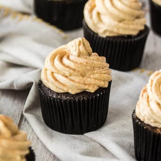 Pumpkin Cupcake - Recipe photo by SundaySupper