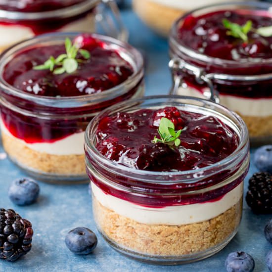 No bake cheesecake - Recipe photo by KitchenSanctuary