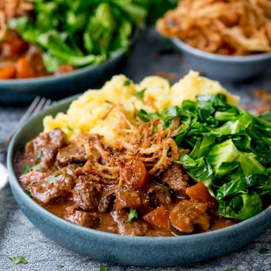 Beef and Guinness Stew - Recipe photo by KitchenSanctuary