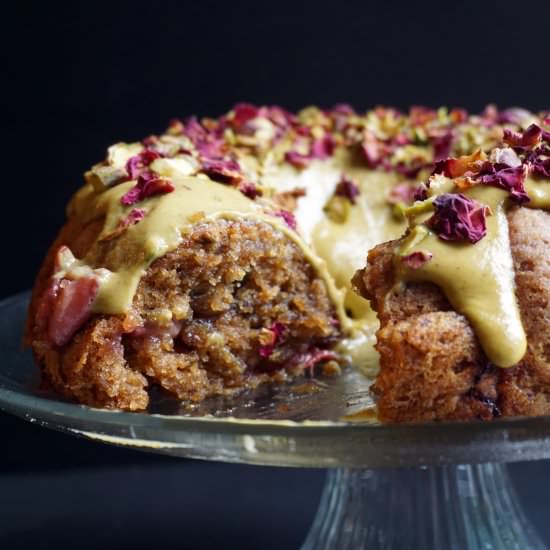 Strawberry & Pistachio Bundt Cake - Recipe photo by Gillian Elizabeth