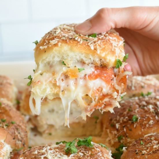 Make Ahead Pepperoni Pizza Sliders - Recipe photo by littledairyontheprairie