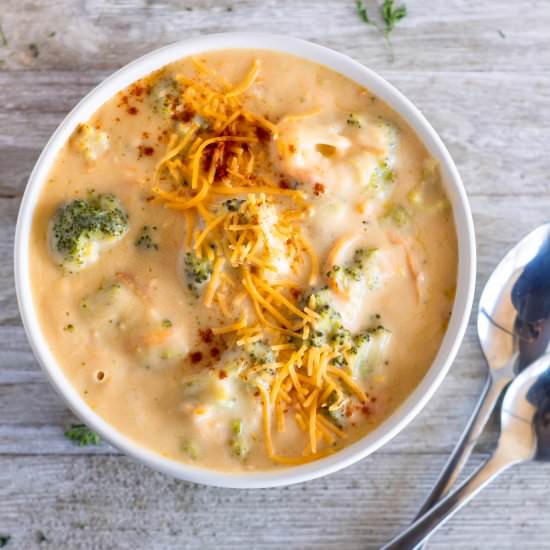 Broccoli Cheddar Soup - Recipe photo by Sweet Tea and Thyme