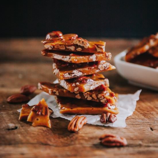 Microwave Spicy Pecan Brittle - Recipe photo by ayokitchen