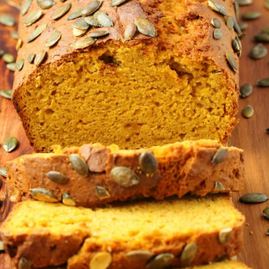 Vegan Pumpkin Bread - Recipe photo by lovingitvegan