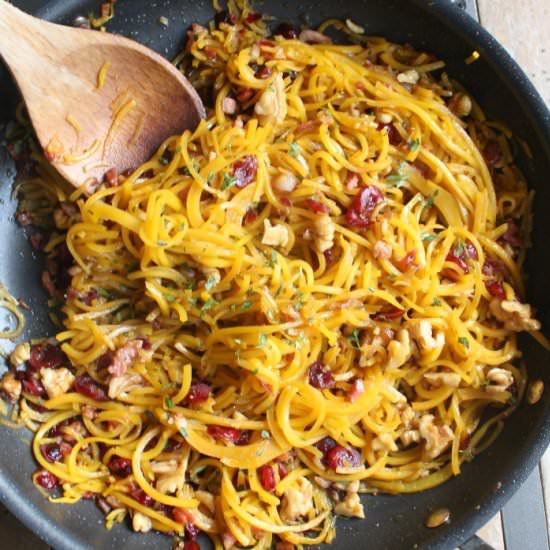 Harvest Butternut Squash Noodles - Recipe photo by Family Table Treasures
