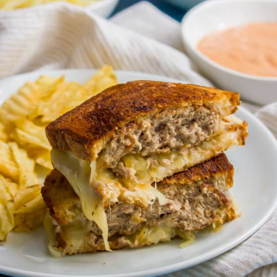 Turkey patty melt sandwich - Recipe photo by Family Food on the Table