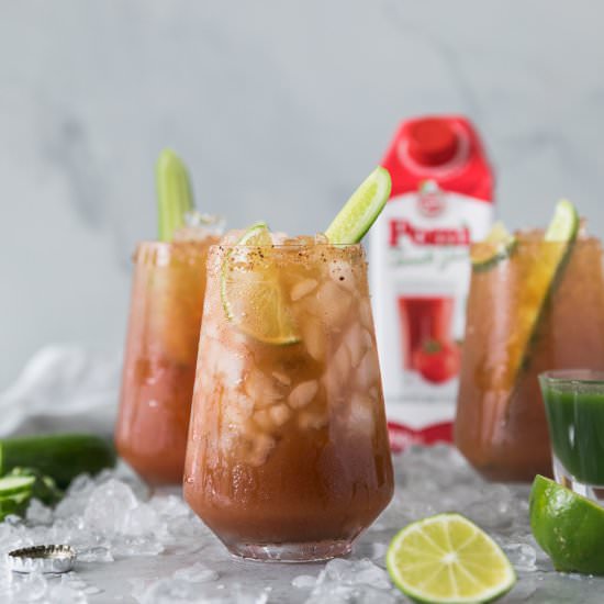 Smoky Cucumber Micheladas - Recipe photo by Spices in my DNA