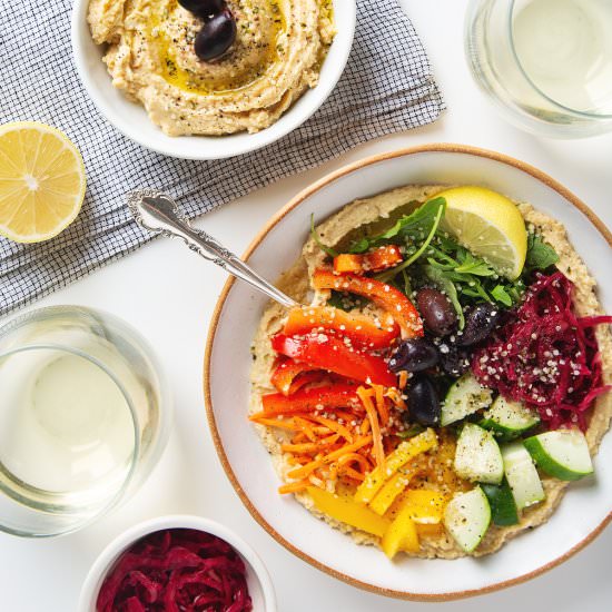 Rainbow Hummus Bowl - Recipe photo by PicklesNHoney