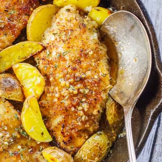 Easy Maple Dijon Chicken - Recipe photo by homeandplate