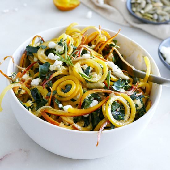Spiralized Golden Beet Salad - Recipe photo by its_a_vegworld_afterall