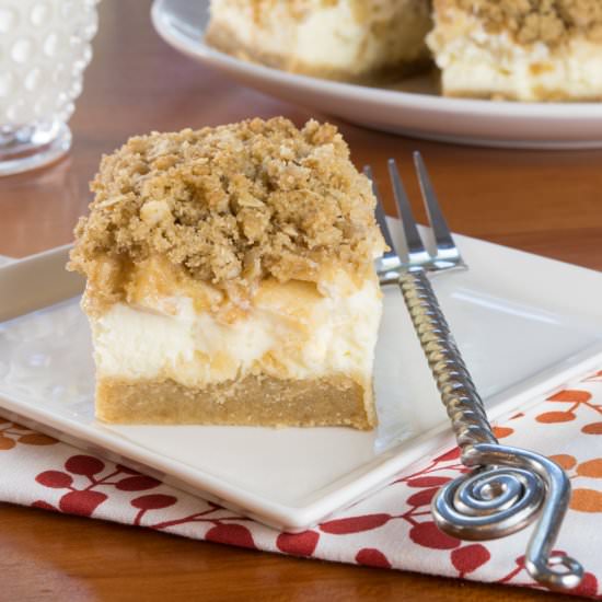 Apple Cheesecake Bars - Recipe photo by For the Love of Cooking