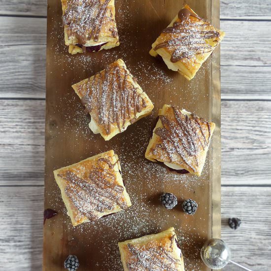 Blackberry and Cream Puff Pastries - Recipe photo by thespeltkitchen