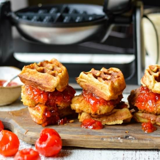 Chicken & Waffles with Peppadew Jam - Recipe photo by linger