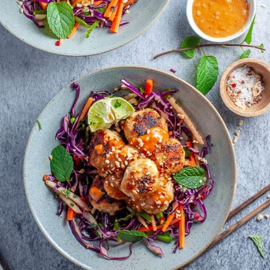 Thai Chicken Meatballs - Recipe photo by MySugarFreeKitchen