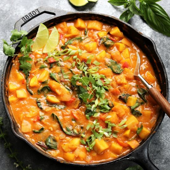 Vegan Thai Squash & Pumpkin Curry - Recipe photo by Give it Some Thyme
