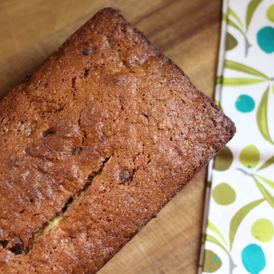 Chocolate Chip Banana Bread - Recipe photo by KitchenGarten