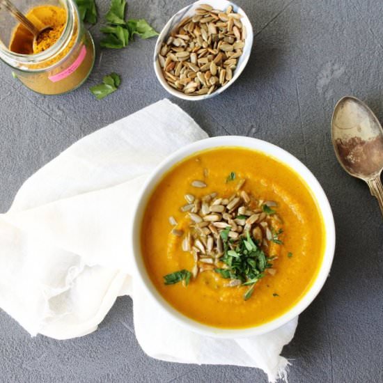 Spiced carrot soup - Recipe photo by Beloved Kitchen