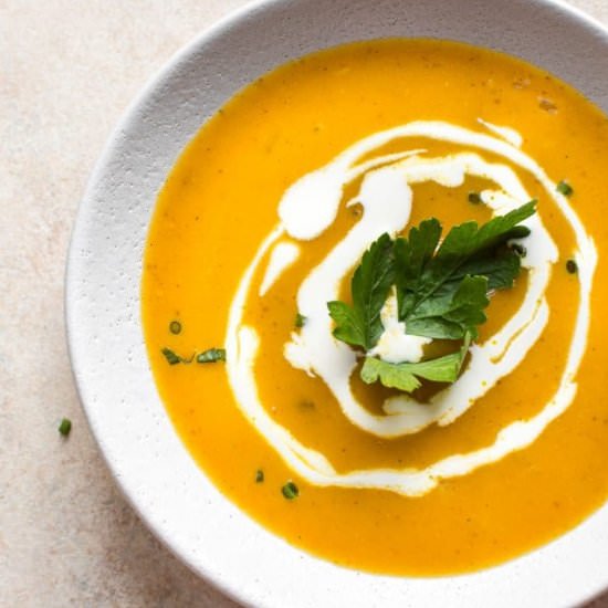Pumpkin Soup from Canned Pumpkin - Recipe photo by saltandlavender