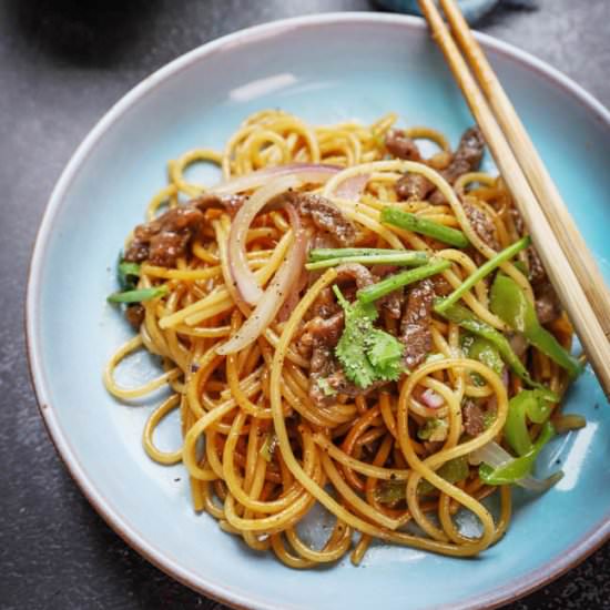 Black Pepper Beef Noodles - Recipe photo by elaineluo