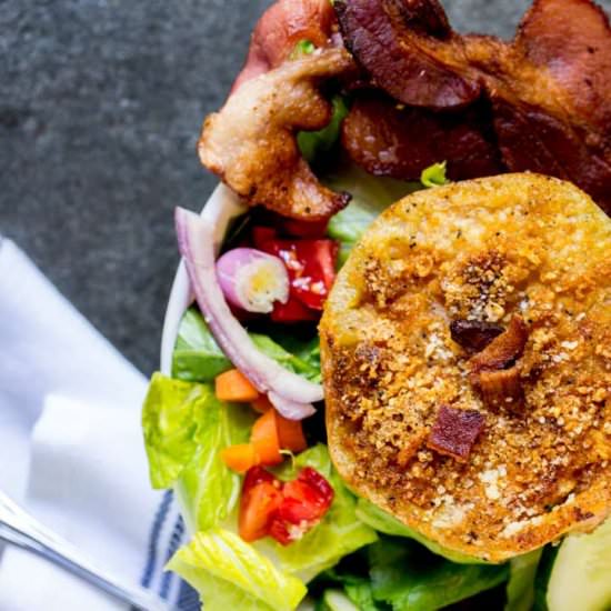 Fried Green Tomato Salad - Recipe photo by saraborgstede