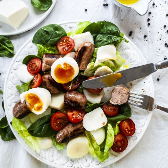 Mozzarella Salad with sausage - Recipe photo by PenelopeCooks