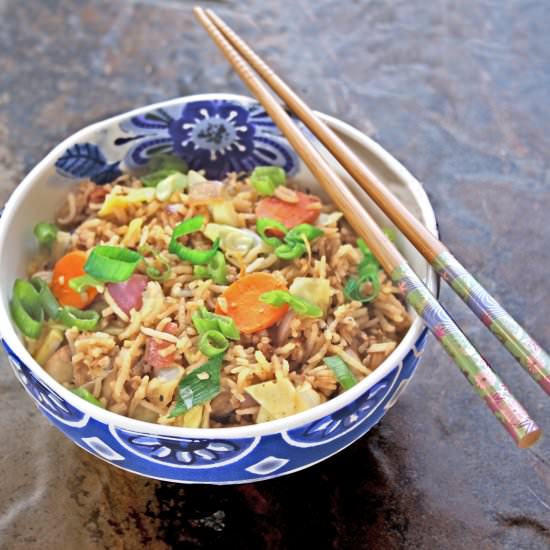 Leftover Vegetable Fried Rice - Recipe photo by Flipped-Out Food