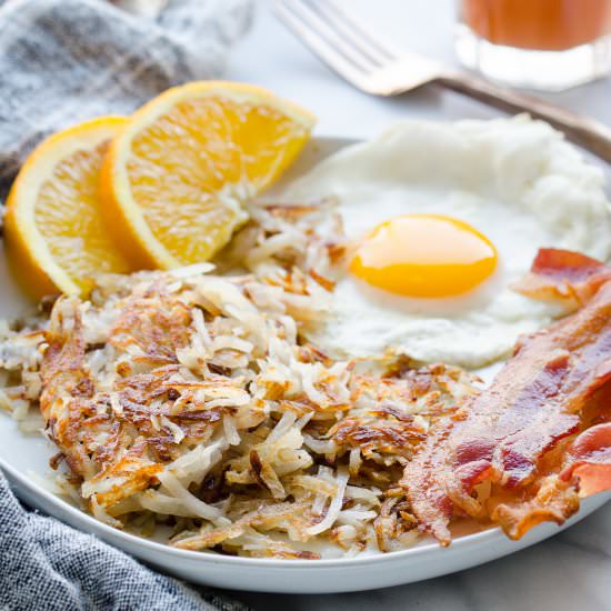 How to Make Frozen Hash Browns - Recipe photo by butteredsideup