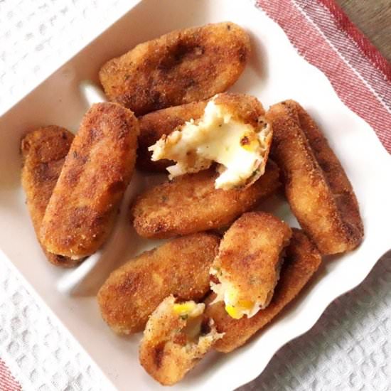 Cheesy Potato Croquettes - Recipe photo by My Dainty Kitchen