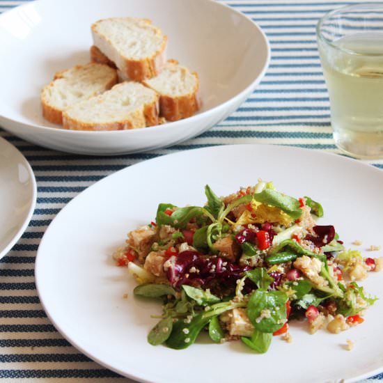 Quinoa salad with pomegranate - Recipe photo by hornoMX