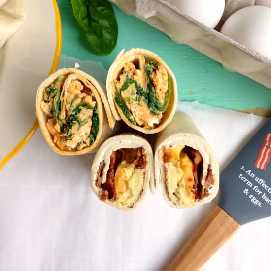 Freezer Brekkie Burritos 2 Ways - Recipe photo by Theyummymuffin