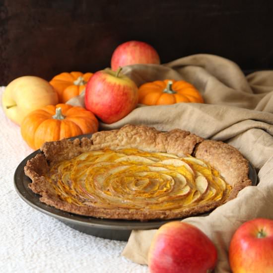 pumpkin and apple rose tart - Recipe photo by itsallgeektome
