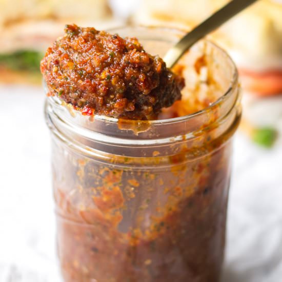 Easy Sundried Tomato Pesto - Recipe photo by cookingformysoul