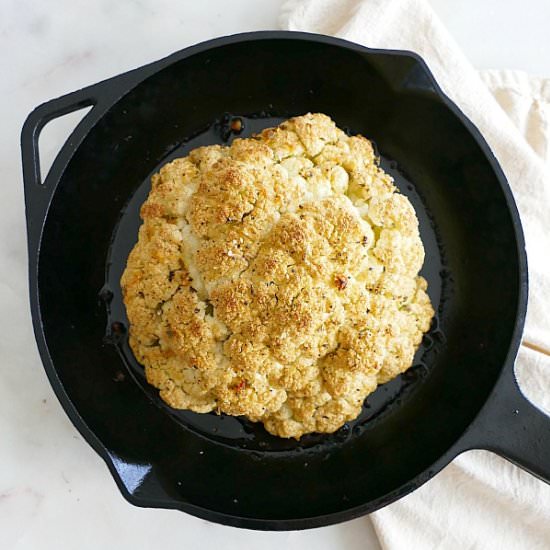 Whole Roasted Cauliflower - Recipe photo by its_a_vegworld_afterall