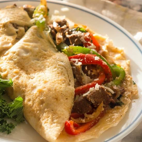 Philly cheese steak omelette - Recipe photo by thatgirlcookshealthy