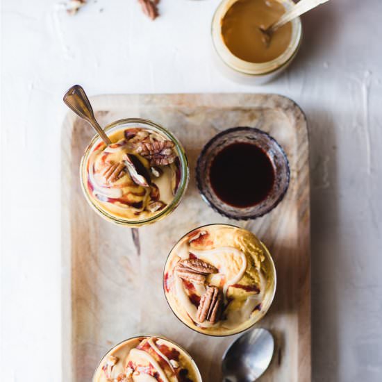 Pumpkin Spiced Ice Cream - Recipe photo by Mangio Quindi Sono