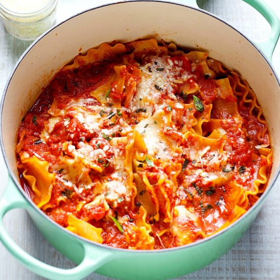 One Pot Stovetop Lasagna - Recipe photo by Garden in the kitchen
