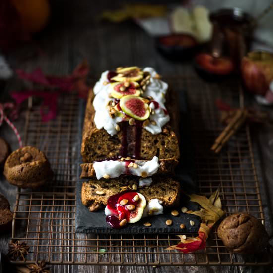 Vegan Glutenfree Pumpkin Apple Loaf - Recipe photo by deluscious bites
