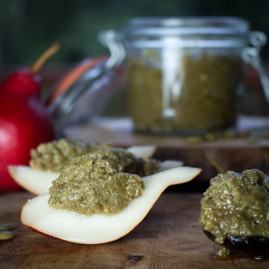 Roasted Pumpkin Seed Butter - Recipe photo by Healthy World Cuisine