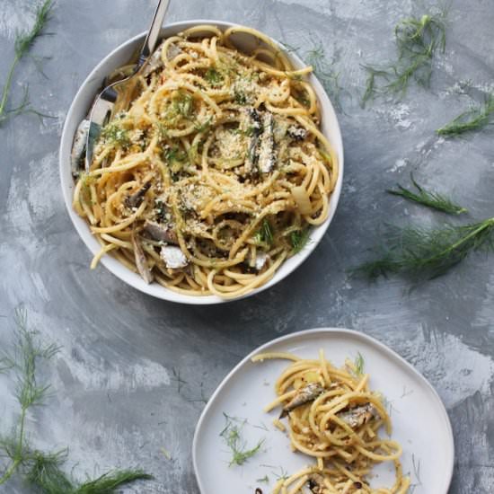 Pasta con le Sarde (Sardine Pasta) - Recipe photo by champagne-tastes